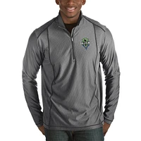 Men's Antigua Heather Black Seattle Sounders FC Tempo Big & Tall Half-Zip Pullover Jacket