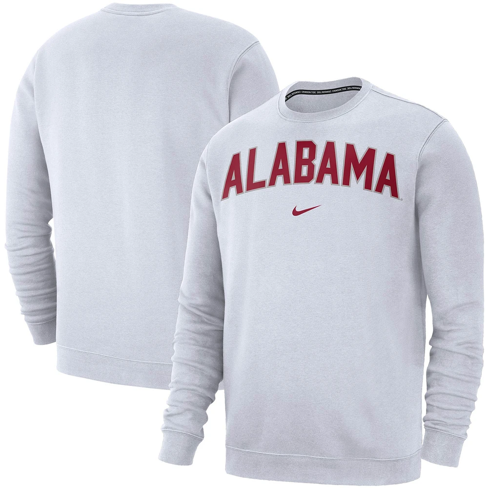 Men's Nike White Alabama Crimson Tide Club Fleece Sweatshirt