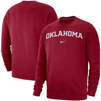 Men's Nike Crimson Oklahoma Sooners Club Fleece Sweatshirt