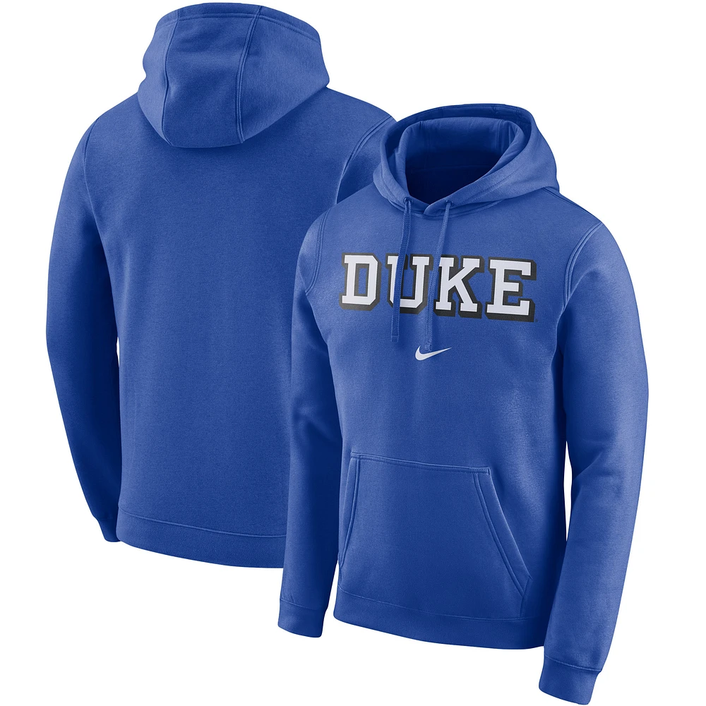 Men's Nike Royal Duke Blue Devils Arch Club Fleece Pullover V-Neck Hoodie