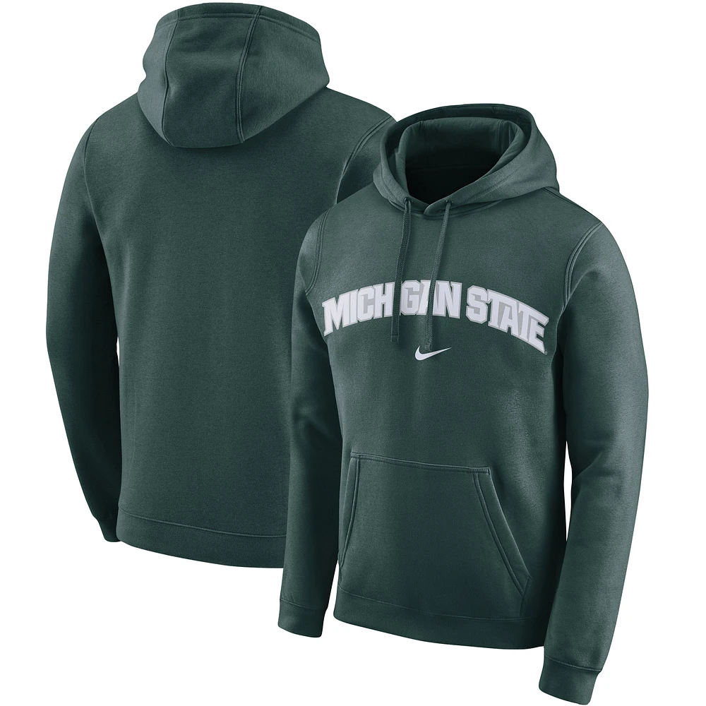 Men's Nike Green Michigan State Spartans Arch Club Fleece Pullover V-Neck Hoodie