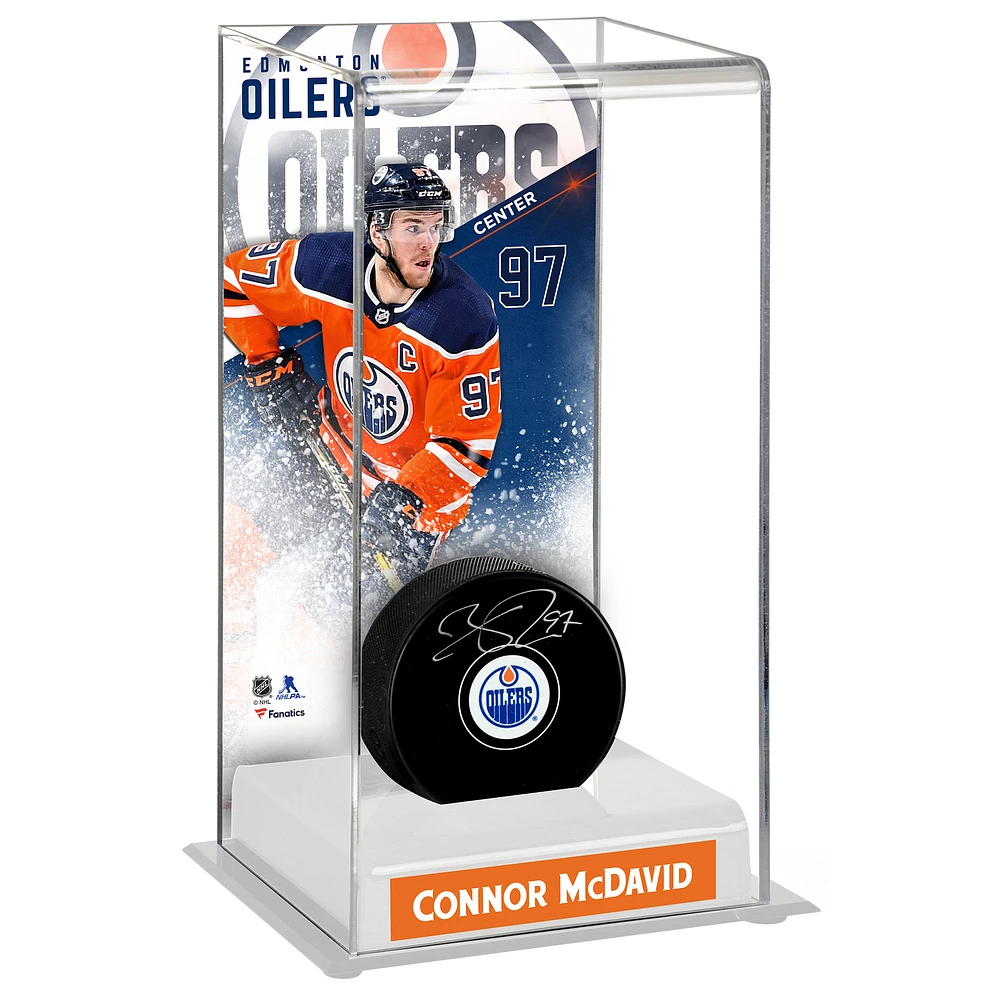 Connor McDavid Edmonton Oilers Deluxe Tall Hockey Puck Case