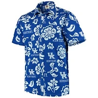 Men's Wes & Willy Royal Kentucky Wildcats Floral Button-Up Shirt