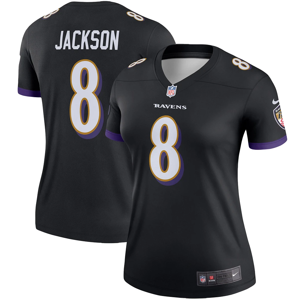 Women's Nike Lamar Jackson  Black Baltimore Ravens Alternate Legend Player Performance Top