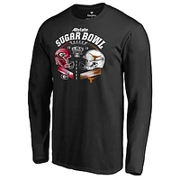 Men's Fanatics Black Georgia Bulldogs vs. Texas Longhorns 2019 Sugar Bowl Matchup Encroachment Long Sleeve T-Shirt