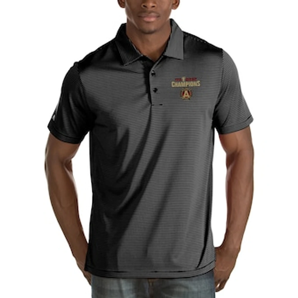 Men's Antigua Black Atlanta United FC 2018 MLS Cup Champions Quest Polo