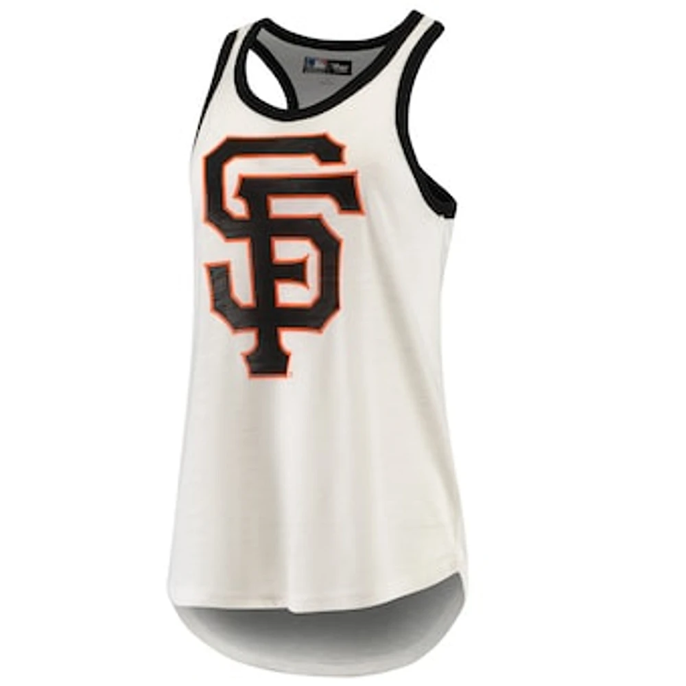 Women's G-III 4Her by Carl Banks White San Francisco Giants Tater Racerback Tank Top