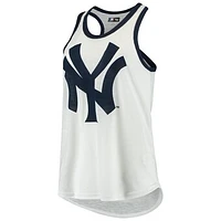 Women's G-III 4Her by Carl Banks White New York Yankees Tater Racerback Tank Top