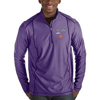 Men's Antigua Purple Clemson Tigers College Football Playoff 2018 Cotton Bowl Bound Tempo Half-Zip Pullover Jacket