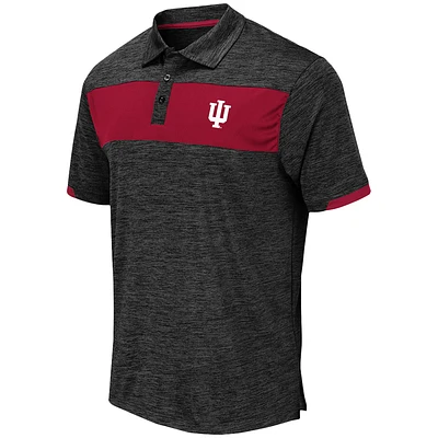 Men's Colosseum Black Indiana Hoosiers Nelson Polo