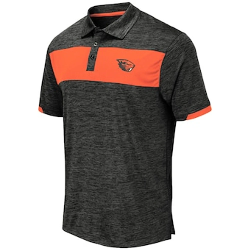 Men's Colosseum Black Oregon State Beavers Nelson Polo