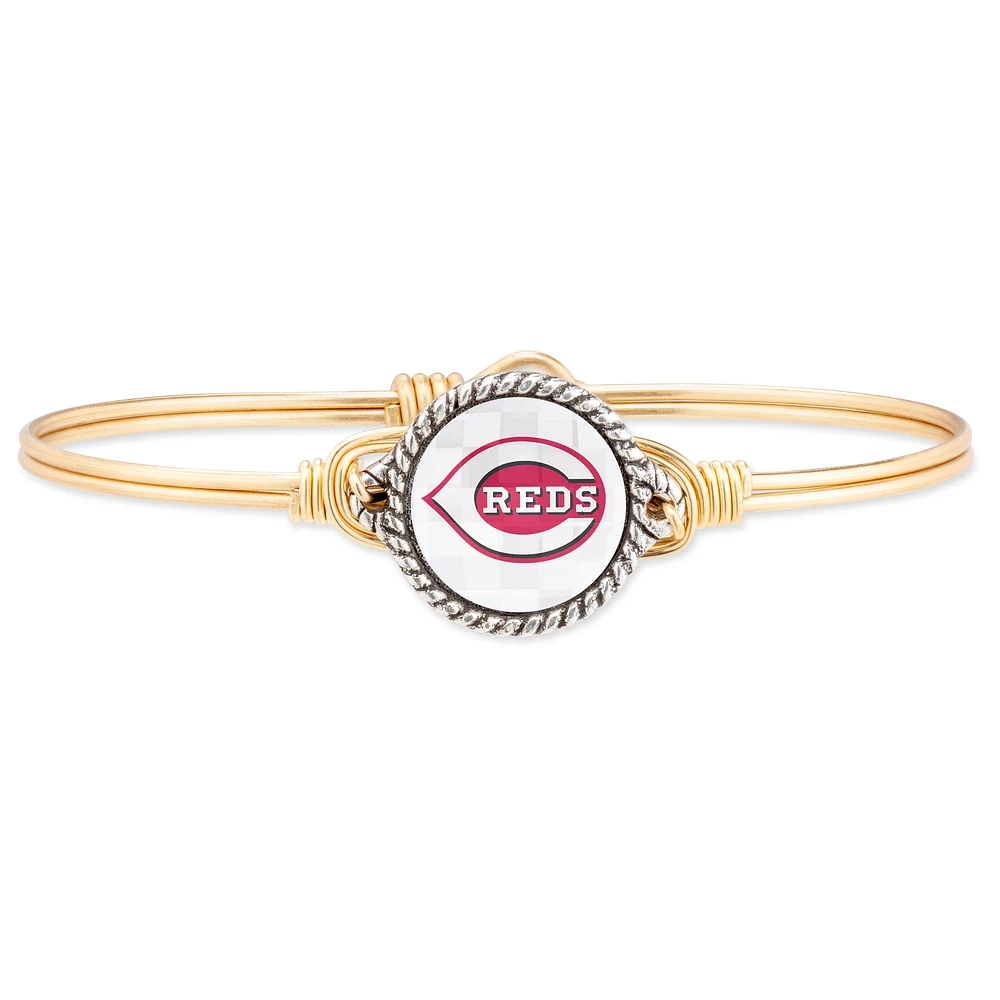 Women's Luca + Danni Gold Cincinnati Reds Bangle Bracelet