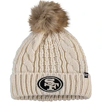 Women's '47 Cream San Francisco 49ers Meeko Cuffed Knit Hat With Pom