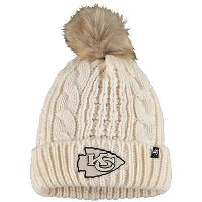 Women's '47 Cream Kansas City Chiefs Meeko Cuffed Knit Hat