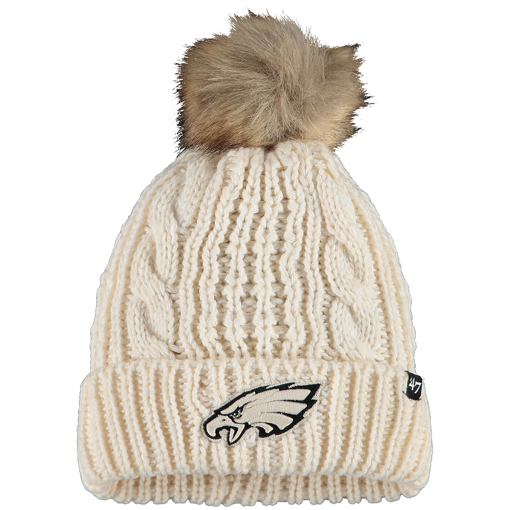 Women's '47 Cream Philadelphia Eagles Meeko Cuffed Knit Hat