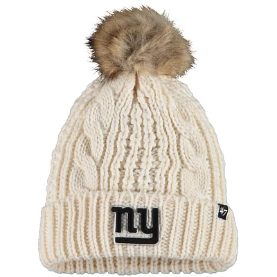 Women's '47 Cream New York Giants Meeko Cuffed Knit Hat