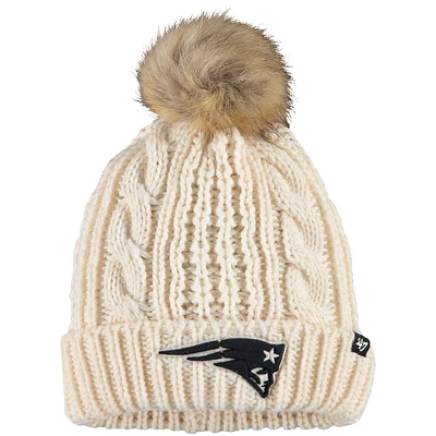 Women's '47 Cream New England Patriots Meeko Cuffed Knit Hat