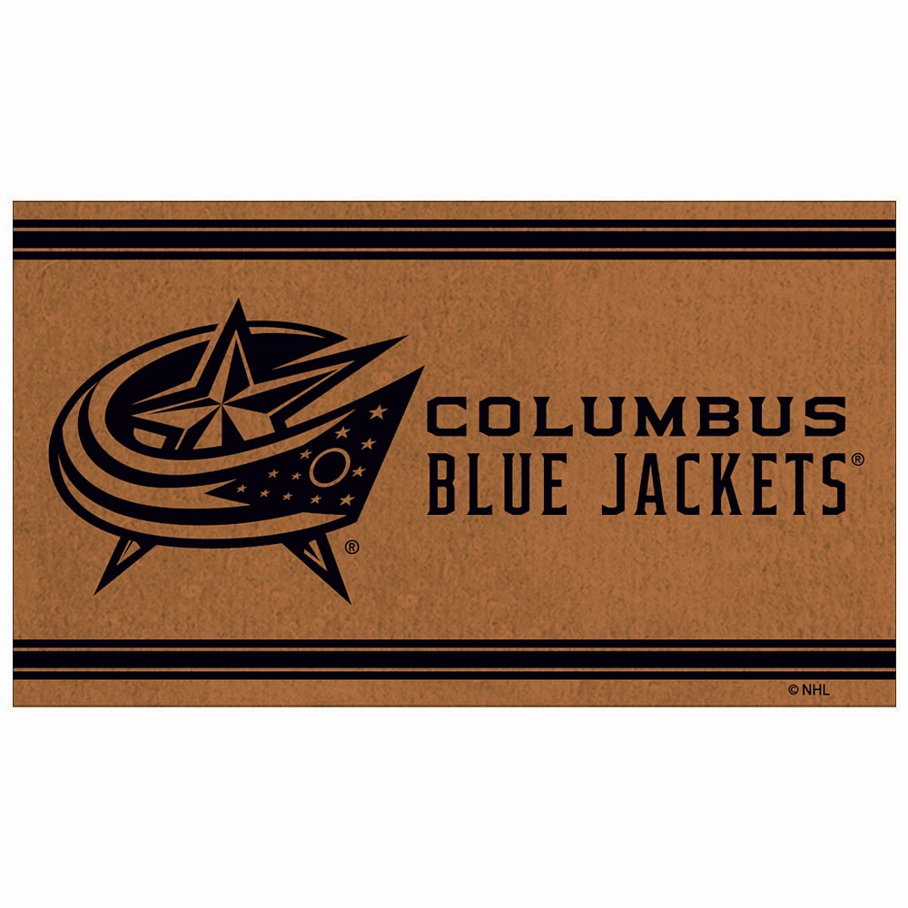 Brown Columbus Blue Jackets 30'' x 18'' Logo Turf Mat