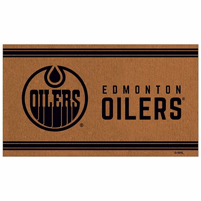 Brown Edmonton Oilers 30'' x 18'' Logo Turf Mat