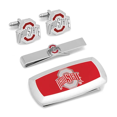 Men's Scarlet Ohio State Buckeyes 3-Piece Cushion Gift Set