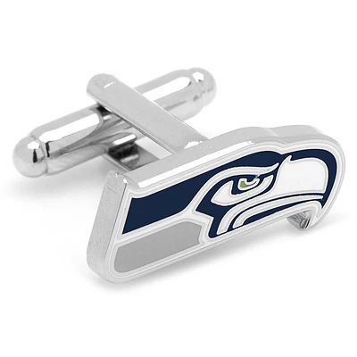 Men's College Navy Seattle Seahawks Cufflinks