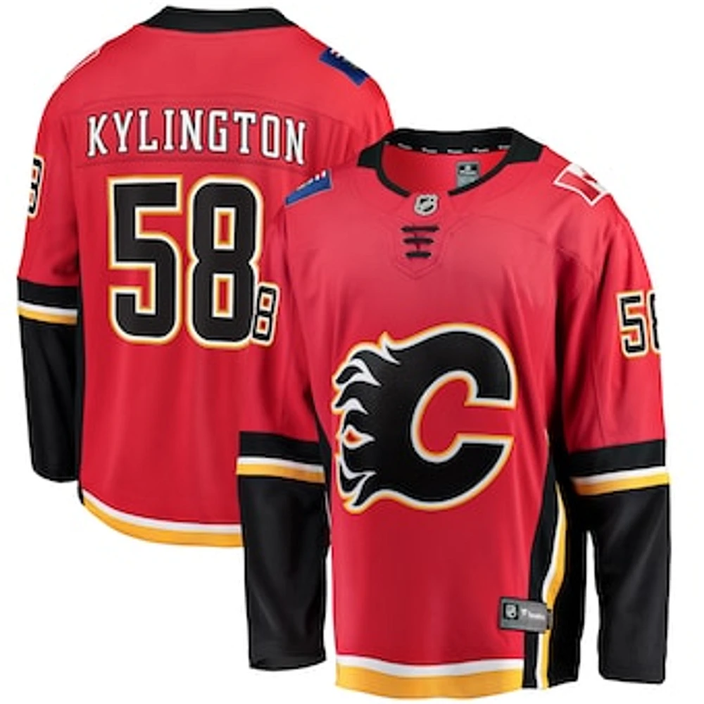 Men's Fanatics Oliver Kylington Red Calgary Flames Home Breakaway - Player Jersey