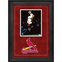 Ozzie Smith St. Louis Cardinals Deluxe Framed Autographed 8" x 10" Vertical Flip Photograph