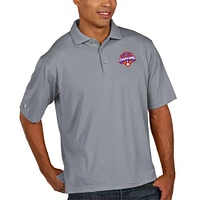 Men's Antigua Gray Clemson Tigers College Football Playoff 2018 National Champions Pique Xtra-Lite Polo