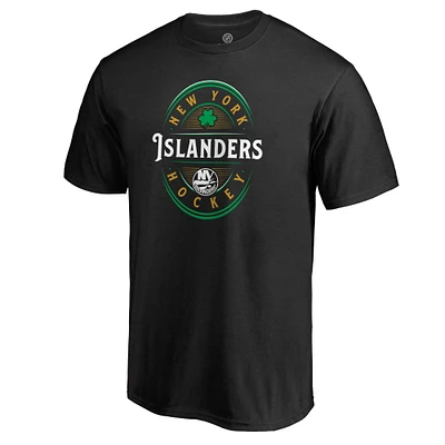 Men's Black New York Islanders St. Patrick's Day Forever Lucky T-Shirt