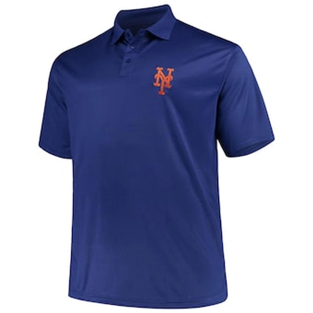 Men's Majestic Royal New York Mets Big & Tall Solid Birdseye Polo