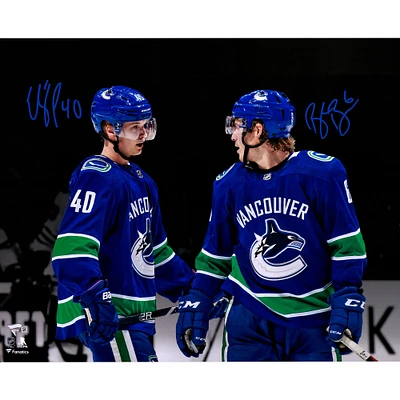 Brock Boeser & Elias Pettersson Vancouver Canucks Multi-Signed 16" x 20" Spotlight Photograph