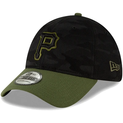 Men's New Era Black/Olive Pittsburgh Pirates Alternate 3 Team Classic 39THIRTY Flex Hat