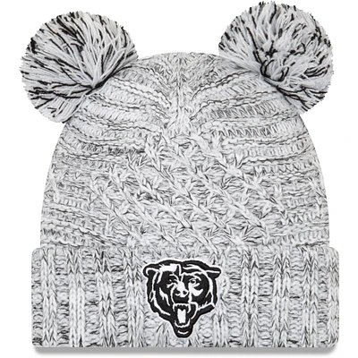 Women's New Era Gray Chicago Bears Duel Pom Cuffed Knit Hat