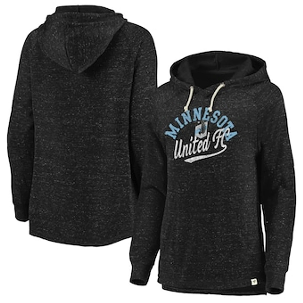 Women's Fanatics Black Minnesota United FC Faded Script Pullover Hoodie