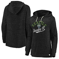 Women's Fanatics Black Seattle Sounders FC Faded Script Pullover Hoodie