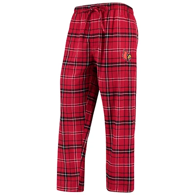 Men's Concepts Sport Red/Black Louisville Cardinals Ultimate Flannel Pants