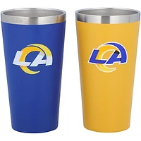 Los Angeles Rams Team Color 2-Pack 16oz. Pint Glass Set