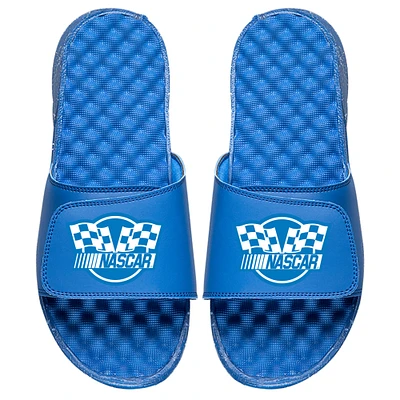Men's ISlide Royal NASCAR Vintage White Logo Slide Sandals
