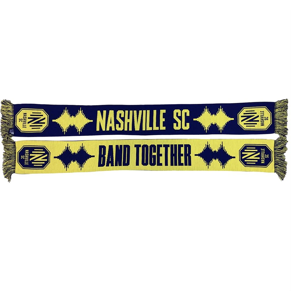 Men's Navy/Yellow Nashville SC Soundwave HD Knit Scarf