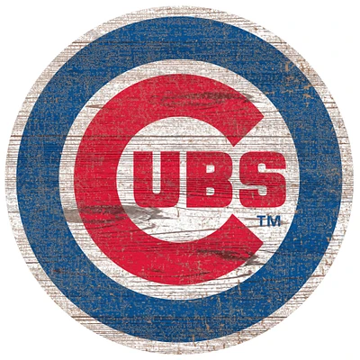 Chicago Cubs Distressed Logo Cutout Sign