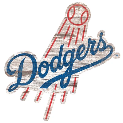 Los Angeles Dodgers Distressed Logo Cutout Sign