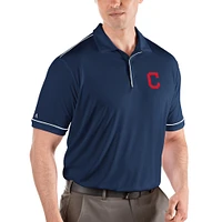 Men's Antigua Navy/White Cleveland Indians Salute Polo