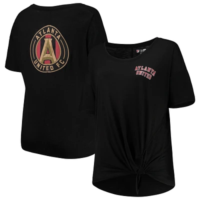 Women's 5th & Ocean by New Era Black Atlanta United FC Plus Size Slub T-Shirt