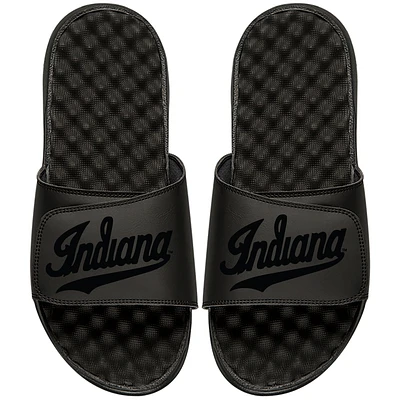 Men's ISlide Black Indiana Hoosiers College Script Slide Sandals