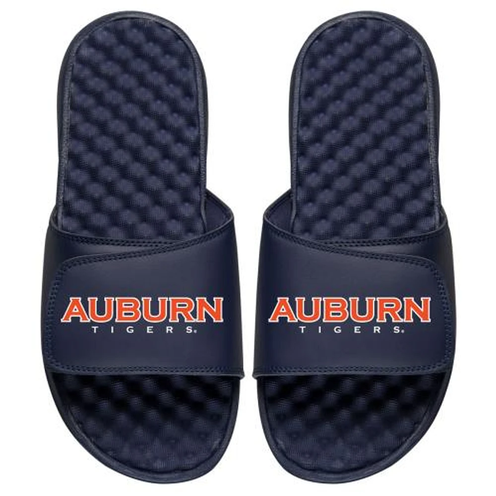 Men's ISlide Navy Auburn Tigers Wordmark Slide Sandals