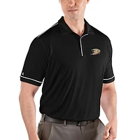 Men's Antigua Black/White Anaheim Ducks Salute Polo