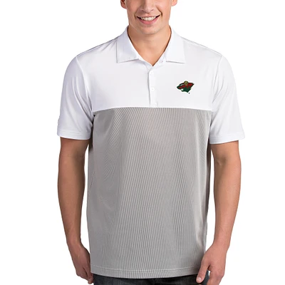 Men's Antigua White/Steel Minnesota Wild Venture Polo