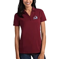 Women's Antigua Burgundy Colorado Avalanche Tribute Polo