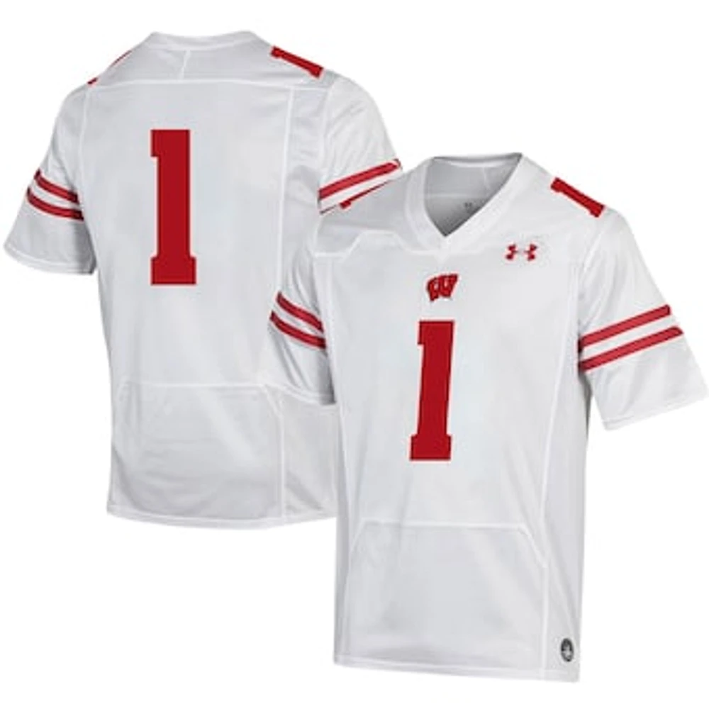 Men's Under Armour #1 Wisconsin Badgers Replica Football Jersey