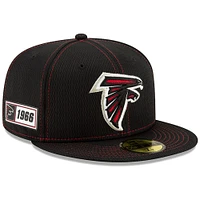 Men's New Era Black Atlanta Falcons 2019 NFL Sideline Road Official 59FIFTY Fitted Hat